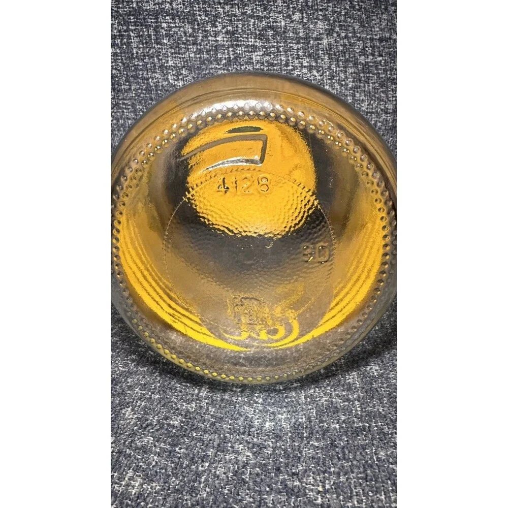 Vintage Sun Tea Glass Jar Orange Striped Flip Top Lid 1 Gallon Retro